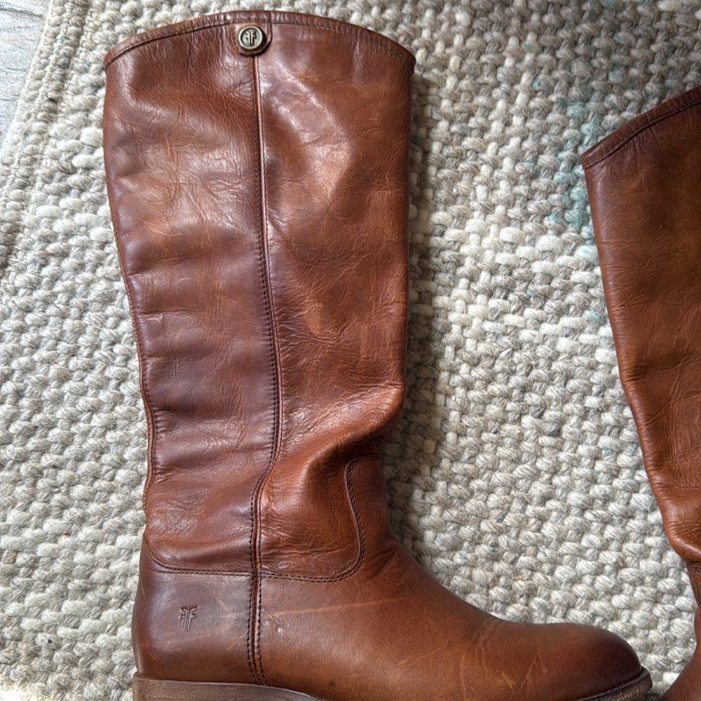 Frye Melissa Congac leather boots, size 7 - Picture 9 of 14
